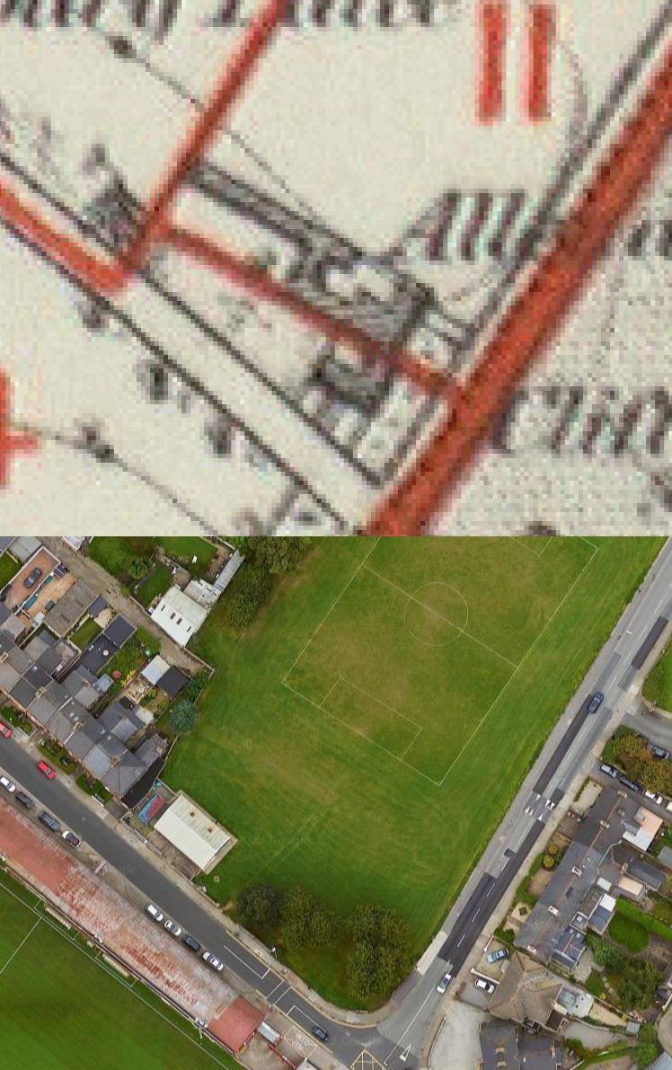 Allendale Cottage, Richmond Road, Drumcondra, Griffiths and Google, zoomed in